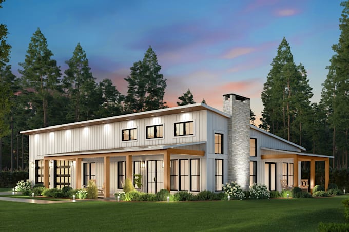 design exterior, interior house design architecture, 3d sketchup model 3d render