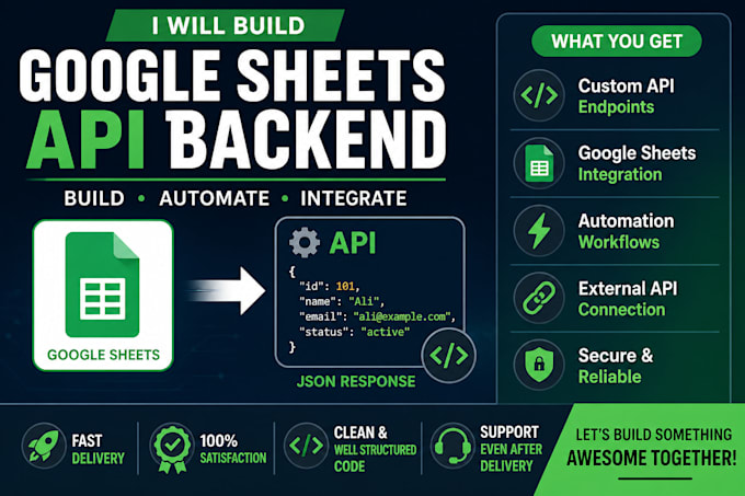 build rest API using google sheets with full crud operations