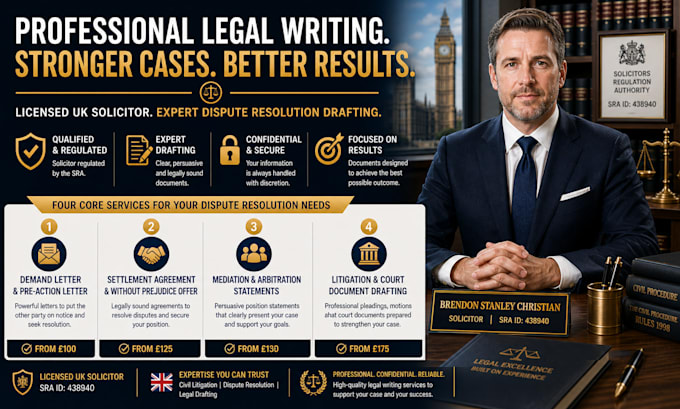 write your persuasive UK mediation position statement