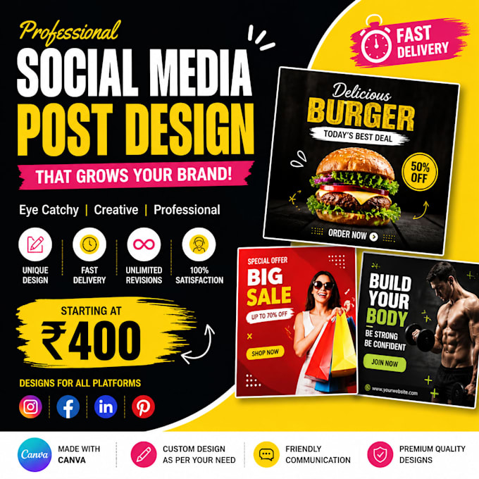create attractive social media posts