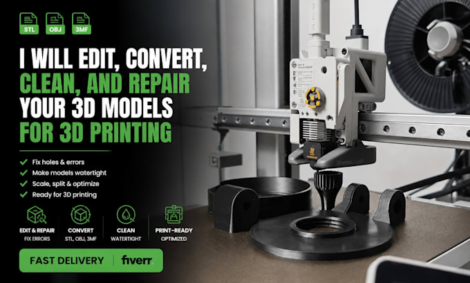 edit, convert, clean,  and repair your stl, obj, and 3d models for 3d printing