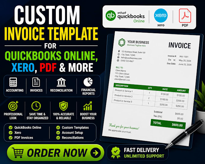 design quickbooks invoice template xero invoice account setup reconciliation