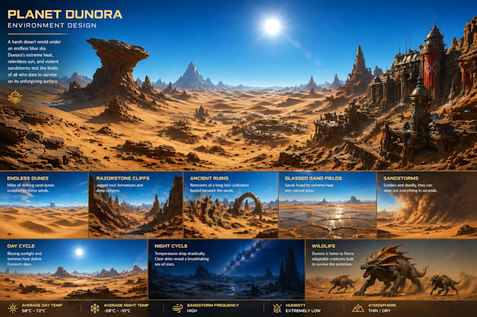 create sci fi environment concept art for 3d games