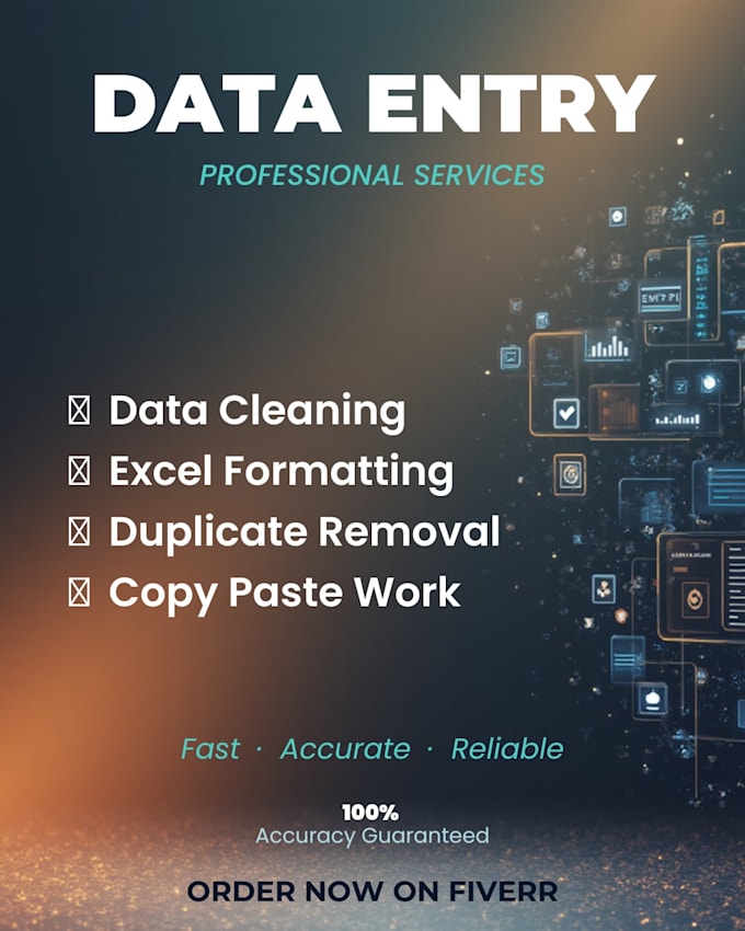 do excel data cleaning, formatting, and data entry tasks