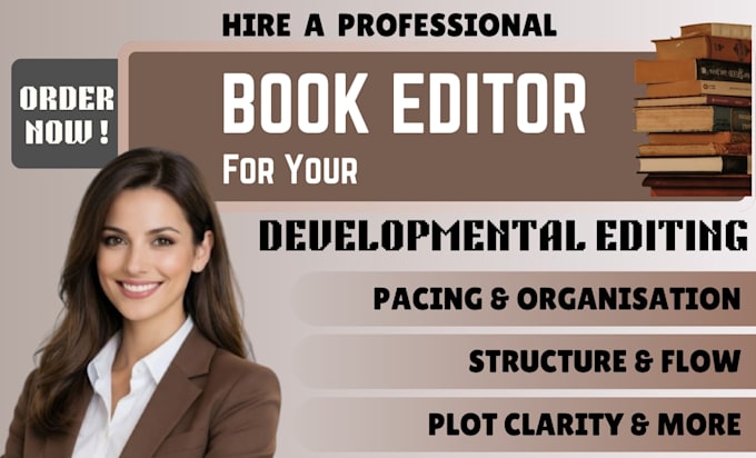 provide developmental editing for your book, book editor