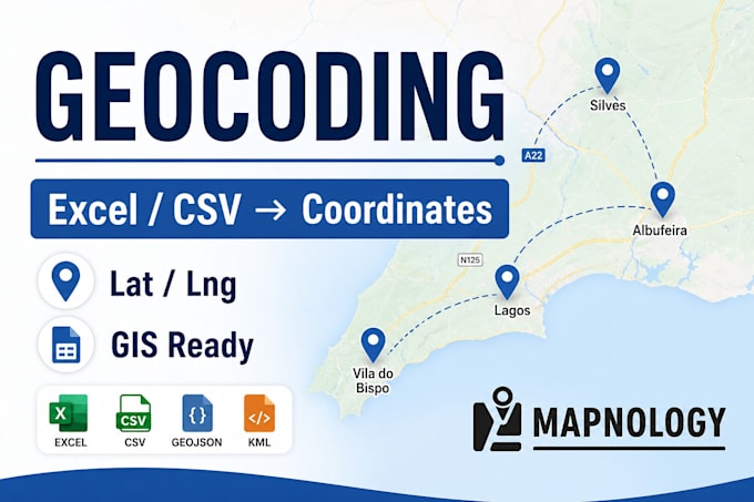 geocode excel or CSV address data for gis