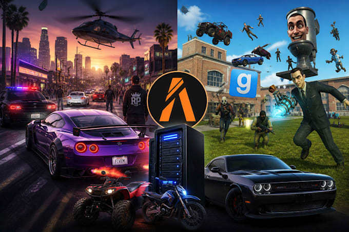 create custom fivem cars, gta v mods, garrys mod addons and server developer