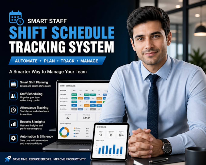 build smart staff shift schedule tracking system shift planner with automation