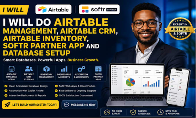 setup airtable management airtable crm airtable inventory dashboard softr partne