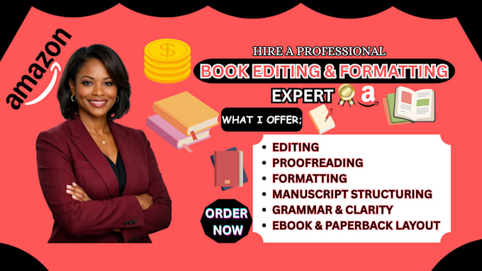 edit, proofread and format your book or paperback