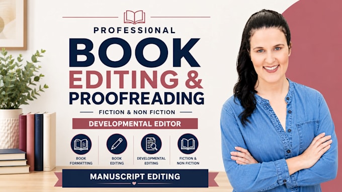do book editing, proofreading for fiction and non fiction developmental editor