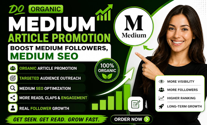 do organic medium article promotion boost medium followers, medium SEO