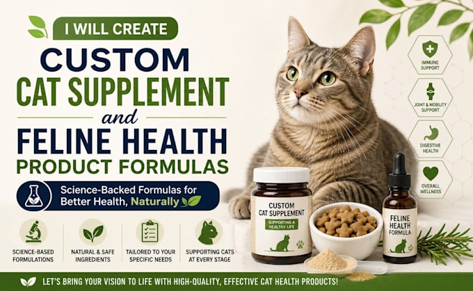 create custom cat supplement and feline health product formulas