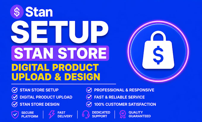setup stan store digital product stan store product upload stan store design