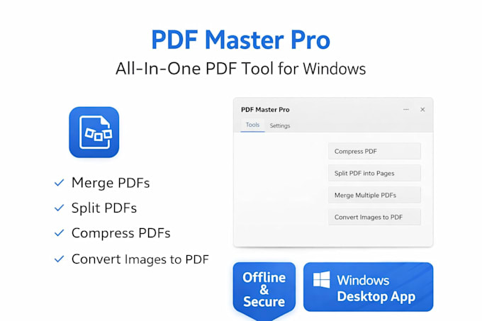offer a professional offline PDF tool for windows