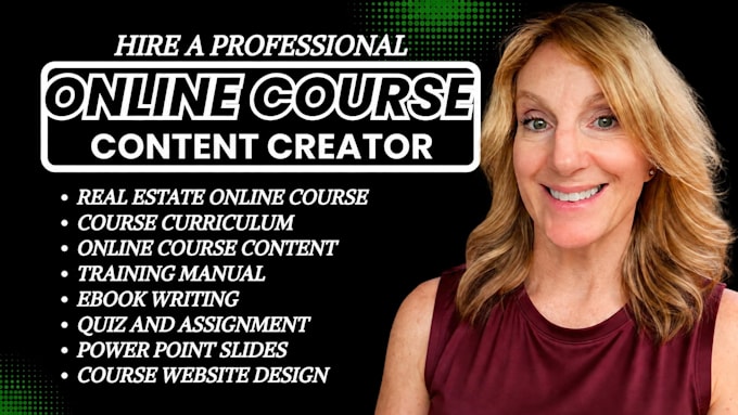 write course modules, lessons, and training materials for your course