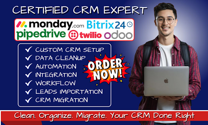 twilio odoo pipedrive lead automation bitrix24 monday lightspeed crm integration