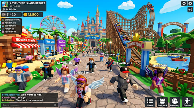develop full roblox game, roblox building, roblox world, roblox animation, lua