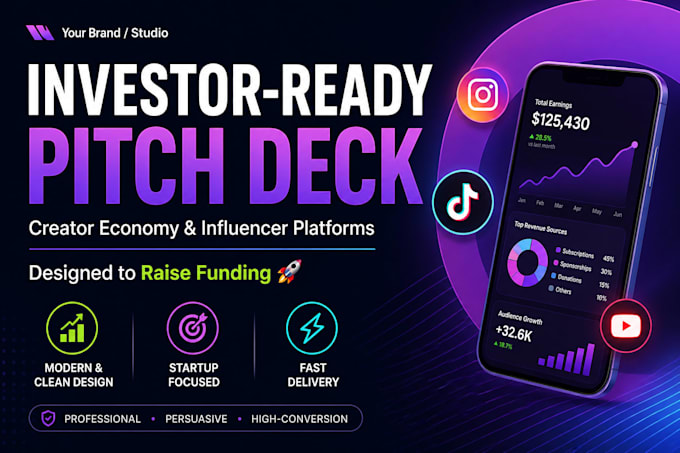 redesign creator economy pitch deck influencer platform deck content