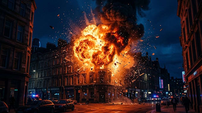 do vfx fire explosion, smoke, rain, gunshot, horror, cgi explosion