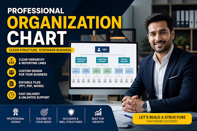 create professional organization chart, org structure and hierarchy