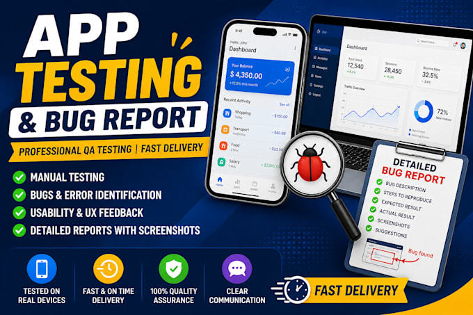do app testing website testing, 12 tester, android app testing