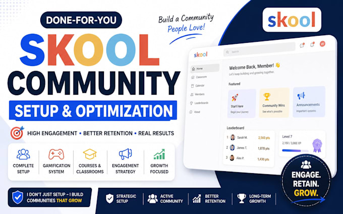 do skool community setup skool community manager for engagement and retention