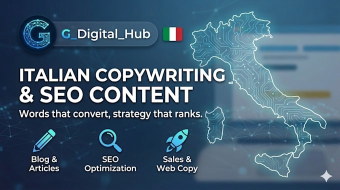 write professional and persuasive italian content for your brand