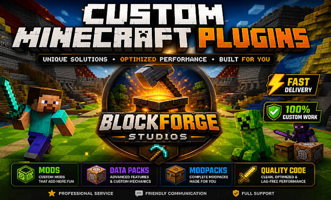 create custom minecraft plugins and modpacks