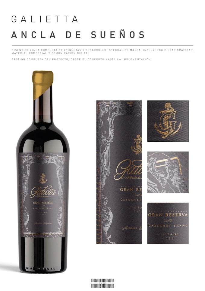 design a premium wine label for your brand