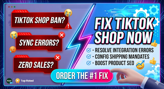 fix tiktok shop integration errors, sync products, and optimize shop SEO