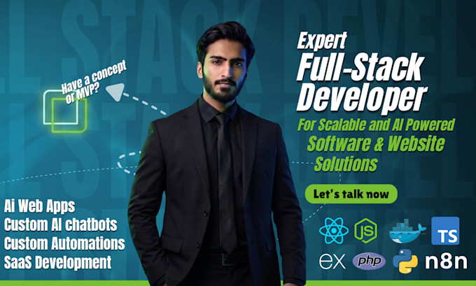 develop custom ai agents, saas and web applications
