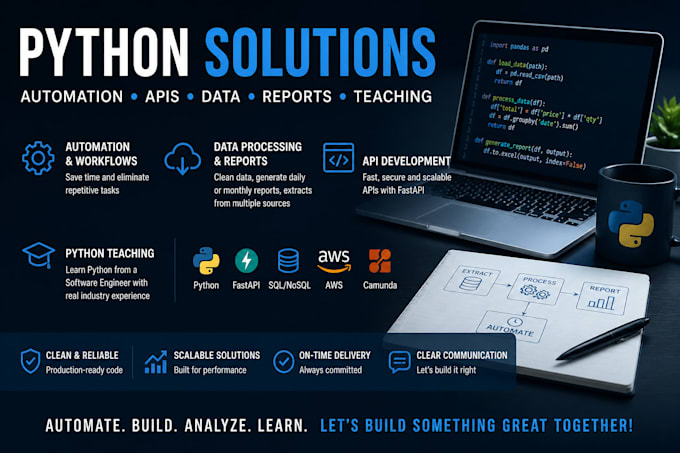 automate your tasks with python scripts, workflows and reports