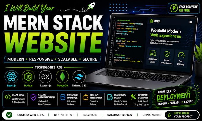 build a responsive mern stack web application