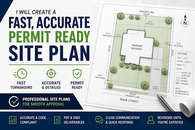 create a fast, accurate permit ready site plan