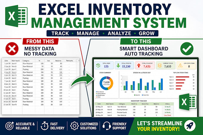 create excel inventory management system