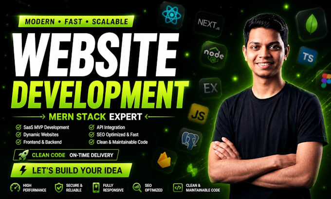 build saas mvp or rebuild dynamic website with full stack frontend and backend