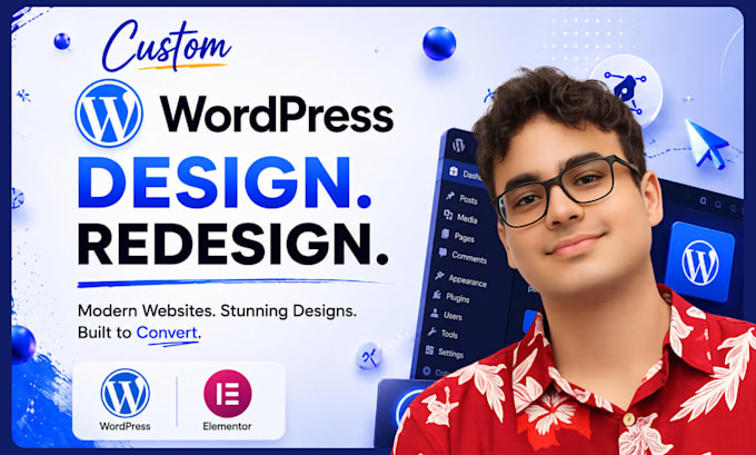 design, redesign wordpress website, elementor website design