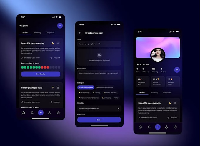 develop self improvement app, ai skill development app goal tracking mobile app