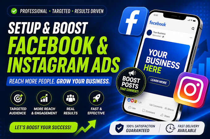 setup and boost your facebook and instagram ads