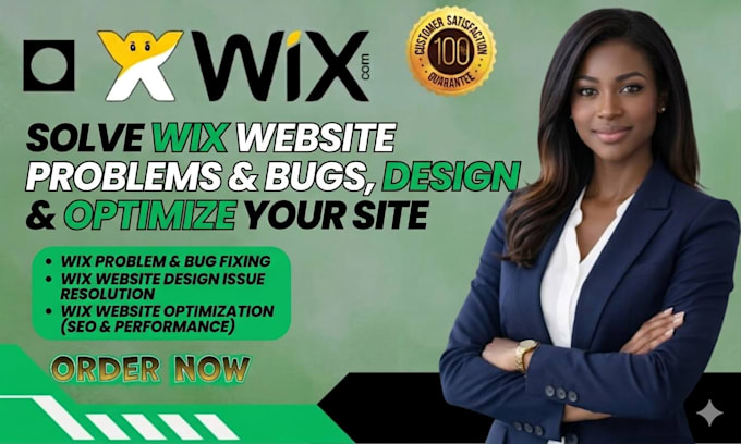 solve any wix website problem, bug, or design issue, optimize wix website