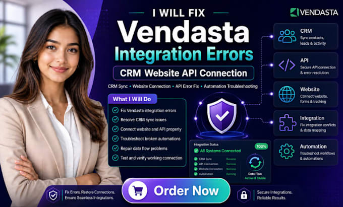 fix vendasta integration errors CRM website API connection