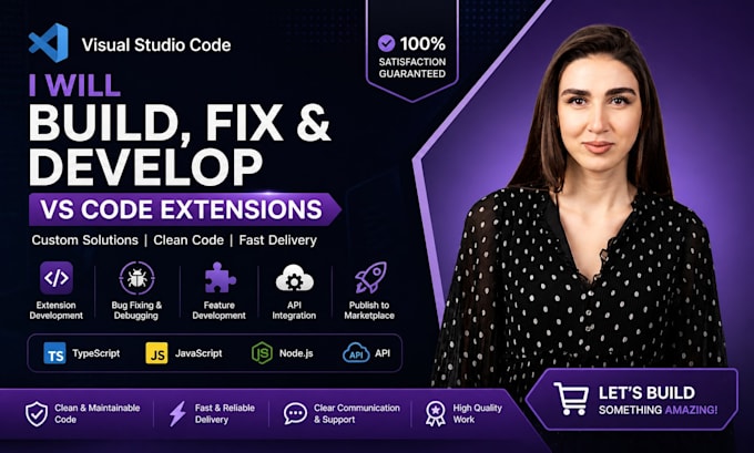 build, fix, or develop vs code extension or vscode plugin