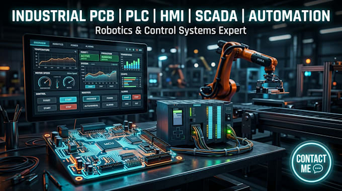 design industrial pcb plc hmi scada robotics and automation systems