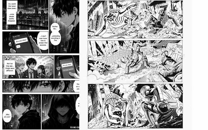 create manga comics illustration graphic novel manga and superhero comic strip