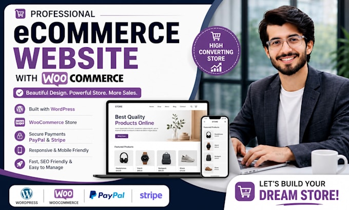 develop modern ecommerce website with payment integration