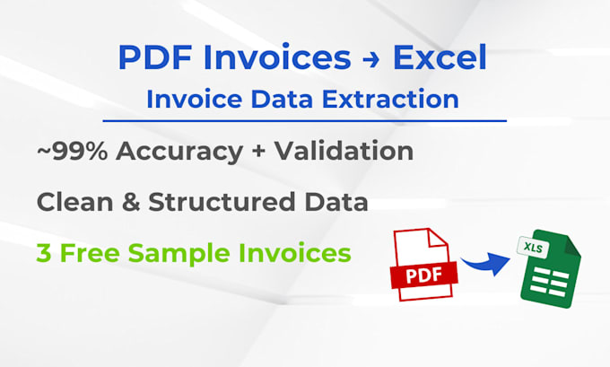 convert PDF invoices to excel, CSV or google sheets