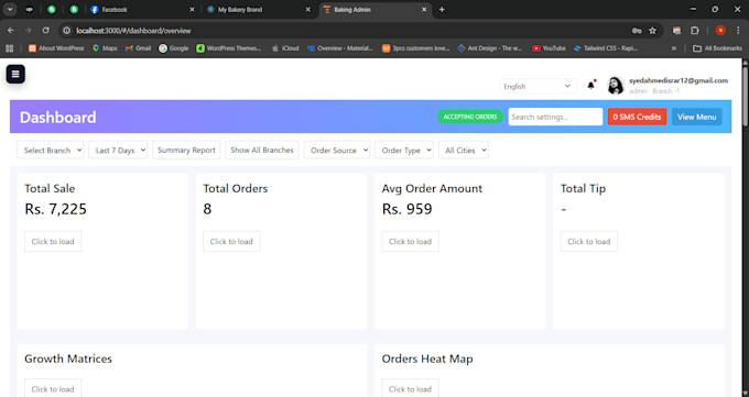 develop a custom pos system for restaurant and bakery