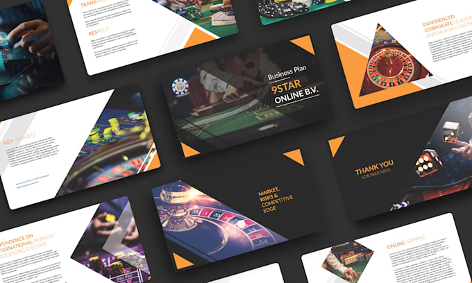 create modern pitch deck and presentation