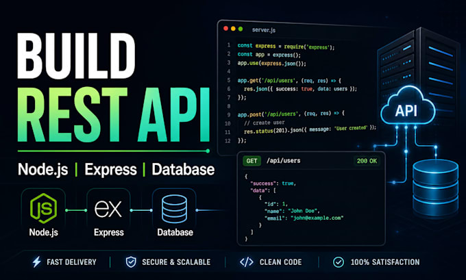 build rest API with nodejs express and database